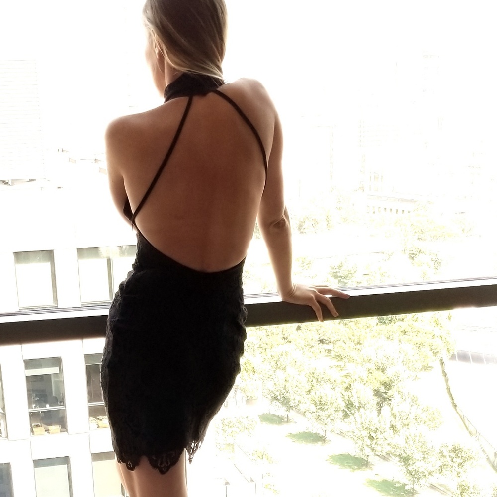 For Love and Lemons Black Lace Dress  - Size XS